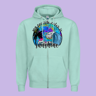 My Favorite Color Is Sunshine Zipper Hoodie Designed By Sublimationcraftshop