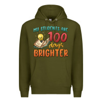 My Students 100 Days Brighter Premium Hoodie | Teevron