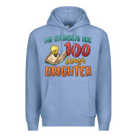 Colony Blue my students 100 days brighter Premium Hoodie - MaliasSmallBusiness