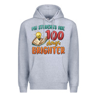 Heather Grey my students 100 days brighter Premium Hoodie - MaliasSmallBusiness
