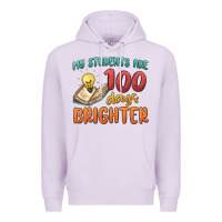 Lilac my students 100 days brighter Premium Hoodie - MaliasSmallBusiness