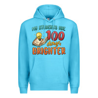 Ocean Blue my students 100 days brighter Premium Hoodie - MaliasSmallBusiness