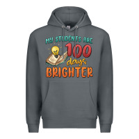 Rock my students 100 days brighter Premium Hoodie - MaliasSmallBusiness