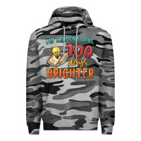 Slate Camo my students 100 days brighter Premium Hoodie - MaliasSmallBusiness