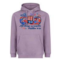 Lavender with god all things are possible usa Heavyweight Hoodie - AdoDesignShop