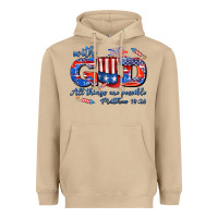 Mushroom with god all things are possible usa Heavyweight Hoodie - AdoDesignShop