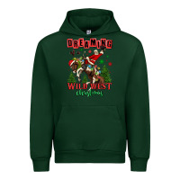 Forest Green dreaming of a wild west christmas cowboy santa Urban Hoodie - MaliasSmallBusiness