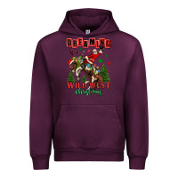Mauve Wine dreaming of a wild west christmas cowboy santa Urban Hoodie - MaliasSmallBusiness