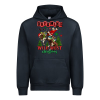 Navy dreaming of a wild west christmas cowboy santa Urban Hoodie - MaliasSmallBusiness