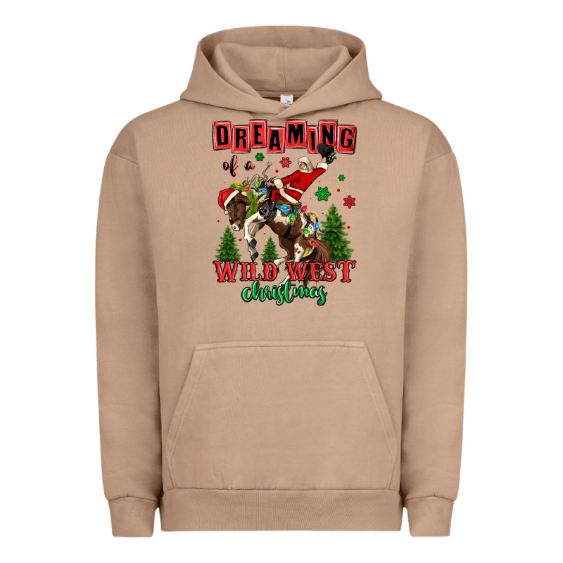 Dreaming Of A Wild West Christmas Cowboy Santa Urban Hoodie by MaliasSmallBusiness | Teevron