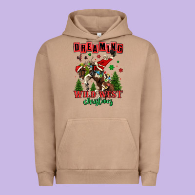 Dreaming Of A Wild West Christmas Cowboy Santa Urban Hoodie Designed By Maliassmallbusiness