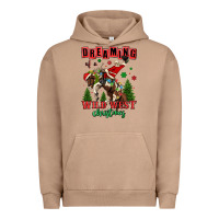Pigment Burro dreaming of a wild west christmas cowboy santa Urban Hoodie - MaliasSmallBusiness