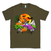 Army Green halloween farm truck Classic Tee - Zillion Design Studio