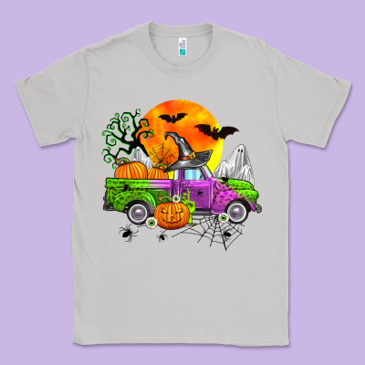 Halloween Farm Truck Classic Tee Designed By Zillion Design Studio