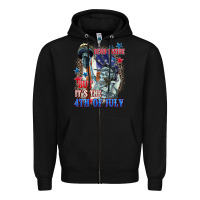 Black Dead inside but it's the 4th of July Zipper Hoodie - CowGirlArtShop