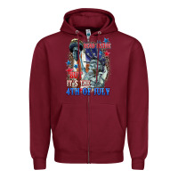 Burgundy Dead inside but it's the 4th of July Zipper Hoodie - CowGirlArtShop