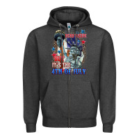 Charcoal Heather Dead inside but it's the 4th of July Zipper Hoodie - CowGirlArtShop