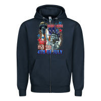 Navy Dead inside but it's the 4th of July Zipper Hoodie - CowGirlArtShop
