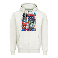 Oatmeal Heather Dead inside but it's the 4th of July Zipper Hoodie - CowGirlArtShop