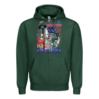 Sports Green Dead inside but it's the 4th of July Zipper Hoodie - CowGirlArtShop
