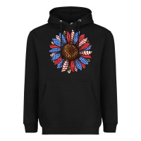 Black usa flag camouflage sunflower Heavyweight Hoodie - JahusDesignShop