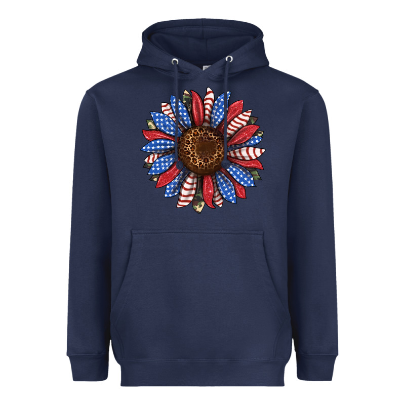 Usa Flag Camouflage Sunflower Heavyweight Hoodie by JahusDesignShop | Teevron