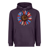 Plum usa flag camouflage sunflower Heavyweight Hoodie - JahusDesignShop