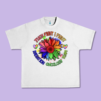 Oncology Team Sunflower Malia Urban Heavy Tee Designed By Barkaloodesign