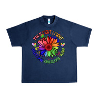 Navy oncology team sunflower malia Urban Heavy Tee - BarkalooDesign