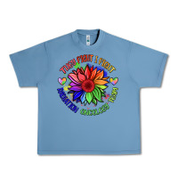 Pebble Blue oncology team sunflower malia Urban Heavy Tee - BarkalooDesign