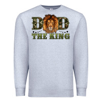 Heather Grey dad the king Premium Sweatshirt - Artiststas