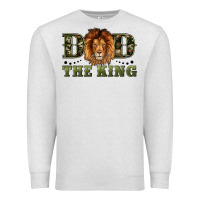 Oatmeal Heather dad the king Premium Sweatshirt - Artiststas