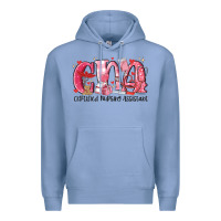 Colony Blue cna certified valentine nursing assistant valentin Premium Hoodie - MaliasSmallBusiness