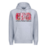 Heather Grey cna certified valentine nursing assistant valentin Premium Hoodie - MaliasSmallBusiness