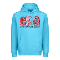 Ocean Blue cna certified valentine nursing assistant valentin Premium Hoodie - MaliasSmallBusiness