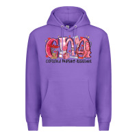 Purple cna certified valentine nursing assistant valentin Premium Hoodie - MaliasSmallBusiness