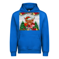 Cobalt christmas cow Urban Hoodie - MaliasSmallBusiness