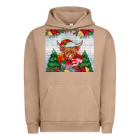 Pigment Burro christmas cow Urban Hoodie - MaliasSmallBusiness