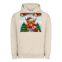 Pigment French Oak christmas cow Urban Hoodie - MaliasSmallBusiness