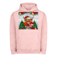 Pigment Salmon christmas cow Urban Hoodie - MaliasSmallBusiness