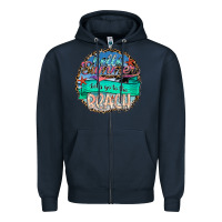 Navy Hello Summer Let's Go To The Beach Zipper Hoodie - SublimationCraftShop