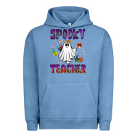 Pigment Pebble Blue spooky teacher Urban Hoodie - NancyCooperArtShop