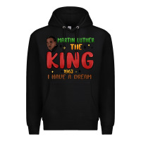 Black martin luther the king 1963 i have a dream Premium Hoodie - MaliasSmallBusiness