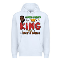 White martin luther the king 1963 i have a dream Premium Hoodie - MaliasSmallBusiness