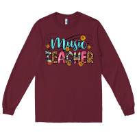 Burgundy music teacher Long Sleeve Tee - Zillion Design Studio