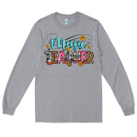 Heather Grey music teacher Long Sleeve Tee - Zillion Design Studio