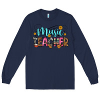 Navy music teacher Long Sleeve Tee - Zillion Design Studio