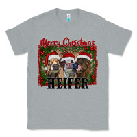 Heather Grey merry christmas heifer Classic Tee - RanaPortraitStore
