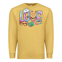 Antique Gold love nurse Premium Sweatshirt - BundleAndBundleShop