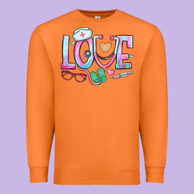 Love Nurse Premium Sweatshirt Designed By Bundleandbundleshop